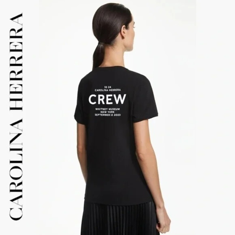 Carolina Herrera 2024 Whitney Museum Crew Fashion Show T-Shirt Size‎ Medium NEW